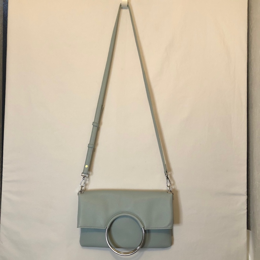 Enzo Angiolini Powder Blue Bangle Crossbody Handbag - Picture 3 of 10